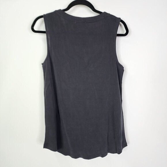 NEW SOMA WKND MEDIUM SLEEVELESS TOP SANDWASH EASY TANK GRAY INK # 5703041 - Picture 6 of 8